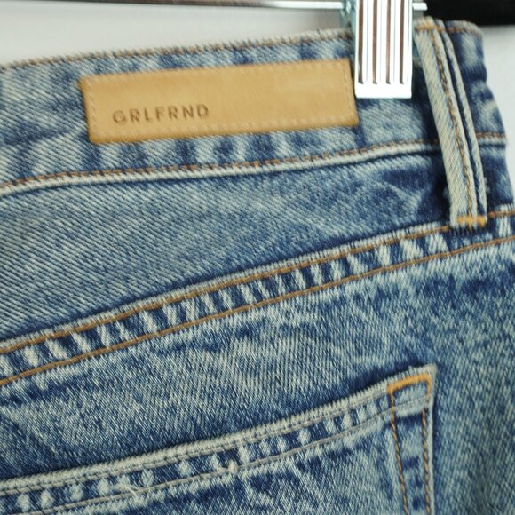 GRLFRND Karolina Ride It Tapered Leg High Rise Button Fly‎ Jeans Size 28 - Picture 8 of 12